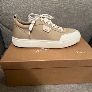 Simplerui Flat Calf Gomme/Toile low top Christian Louboutin Womens Sneakers
